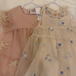 Zara NWT Spring Floral Embroidered Dress Bundle